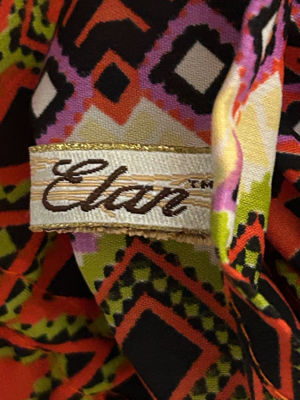 Elan x Anthropologie Aztec-Print Backless Maxi Dress in Pink, Orange & Cream - Picture 10 of 11